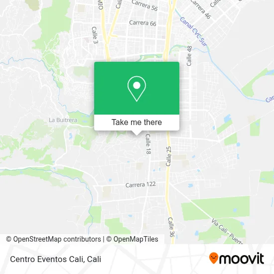 Centro Eventos Cali map