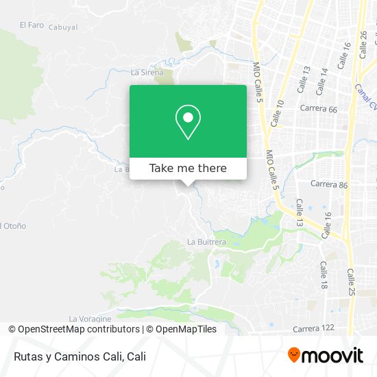 Mapa de Rutas y Caminos Cali