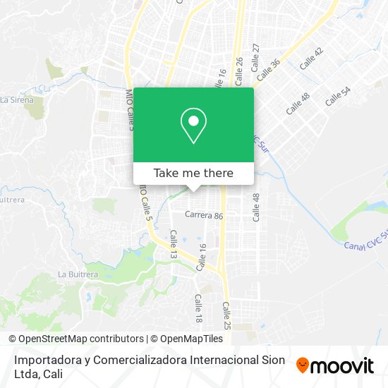 Importadora y Comercializadora Internacional Sion Ltda map