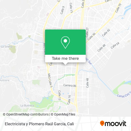 Mapa de Electricista y Plomero Raúl García