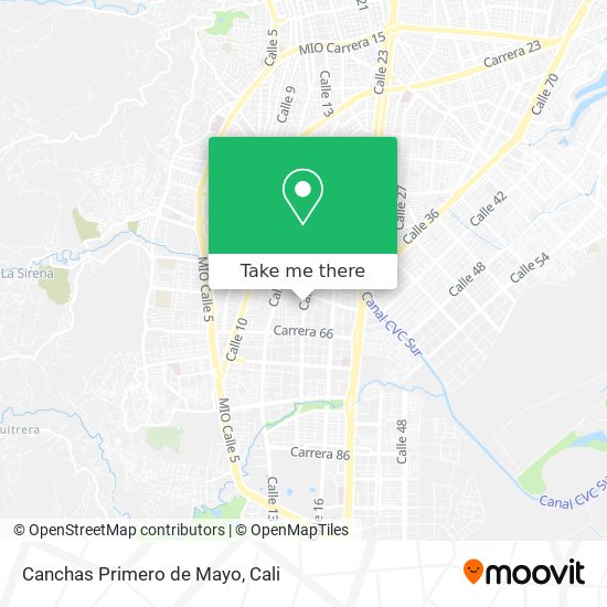 Mapa de Canchas Primero de Mayo