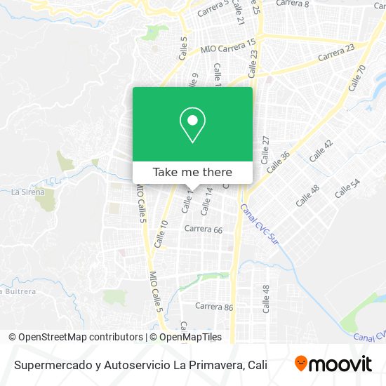 Supermercado y Autoservicio La Primavera map