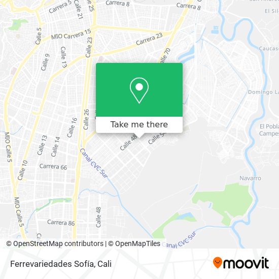 Ferrevariedades Sofía map