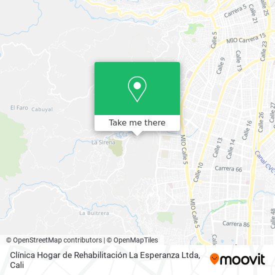 Clínica Hogar de Rehabilitación La Esperanza Ltda map