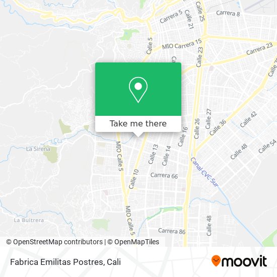 Mapa de Fabrica Emilitas Postres