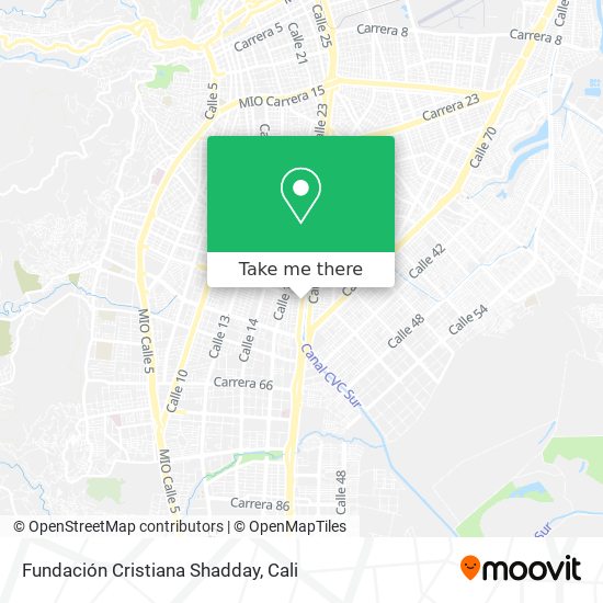 Fundación Cristiana Shadday map