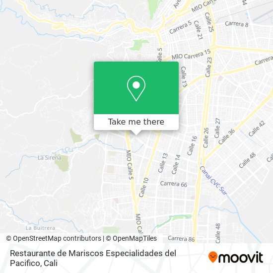 Mapa de Restaurante de Mariscos Especialidades del Pacifico