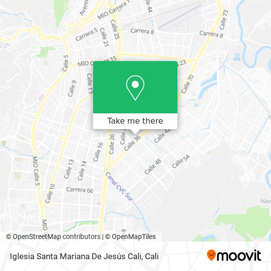 Iglesia Santa Mariana De Jesús Cali map