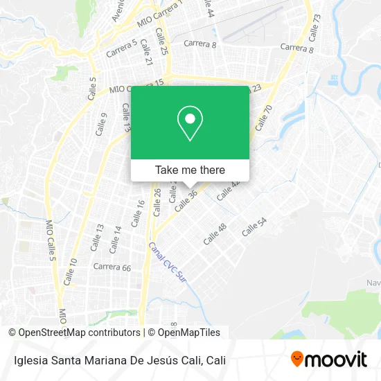 Iglesia Santa Mariana De Jesús Cali map