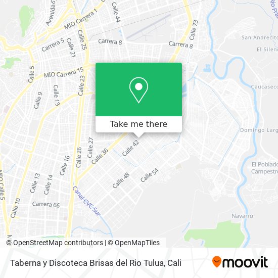 Mapa de Taberna y Discoteca Brisas del Rio Tulua