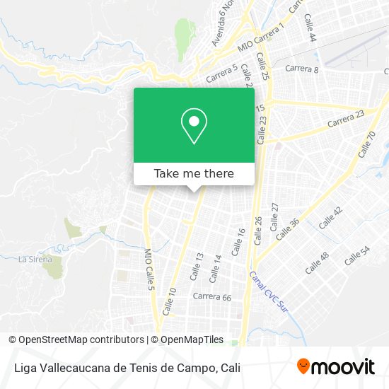 Liga Vallecaucana de Tenis de Campo map