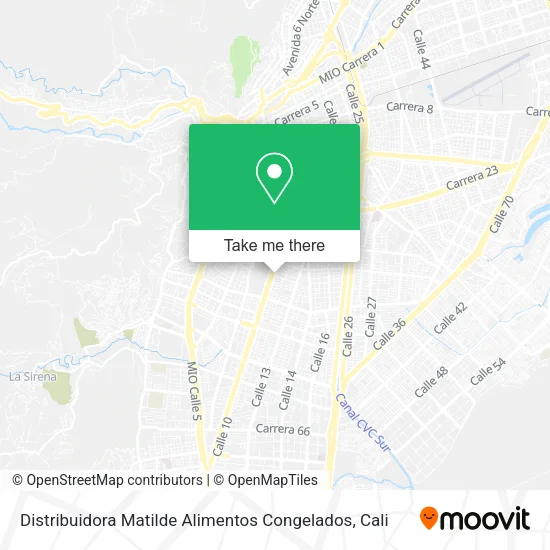 Distribuidora Matilde Alimentos Congelados map