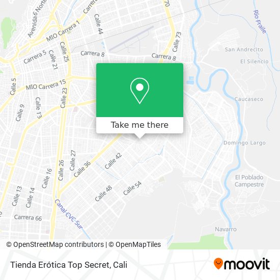 Tienda Erótica Top Secret map
