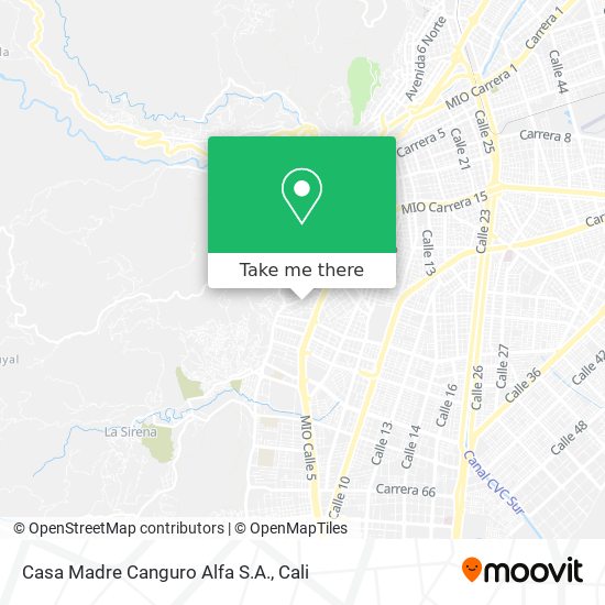 Mapa de Casa Madre Canguro Alfa S.A.