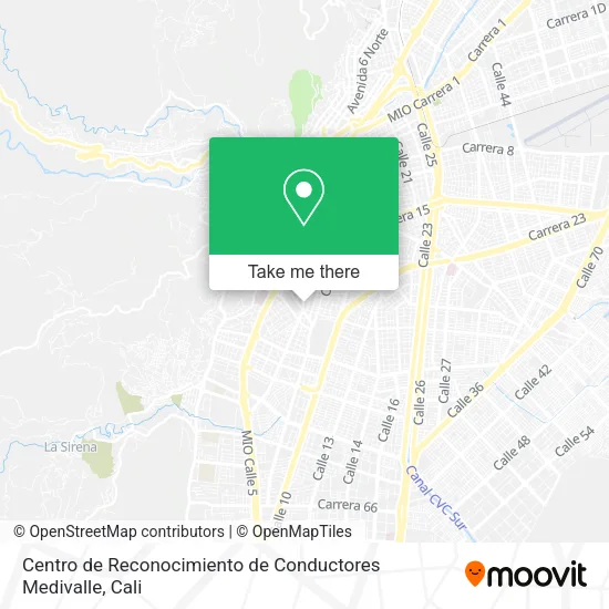 Centro de Reconocimiento de Conductores Medivalle map