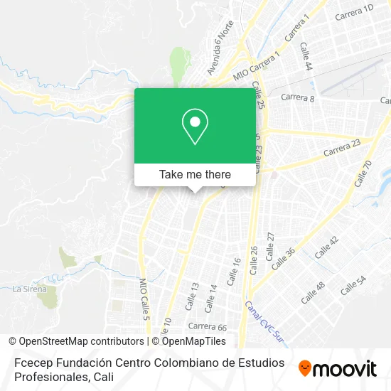 Fcecep Fundación Centro Colombiano de Estudios Profesionales map