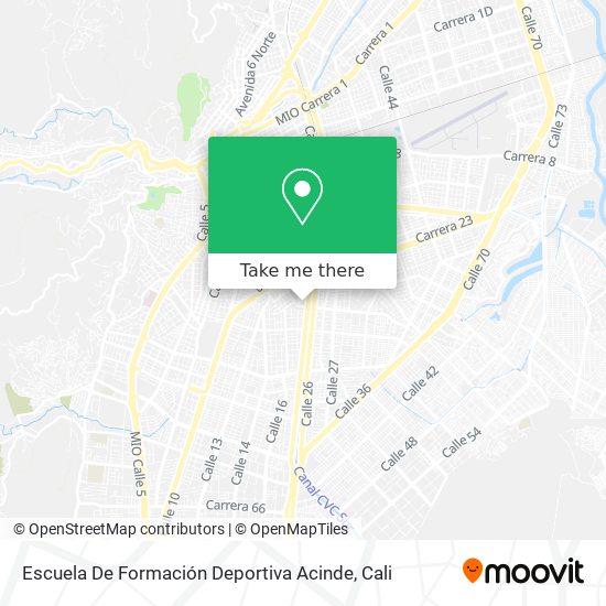 Mapa de Escuela De Formación Deportiva Acinde