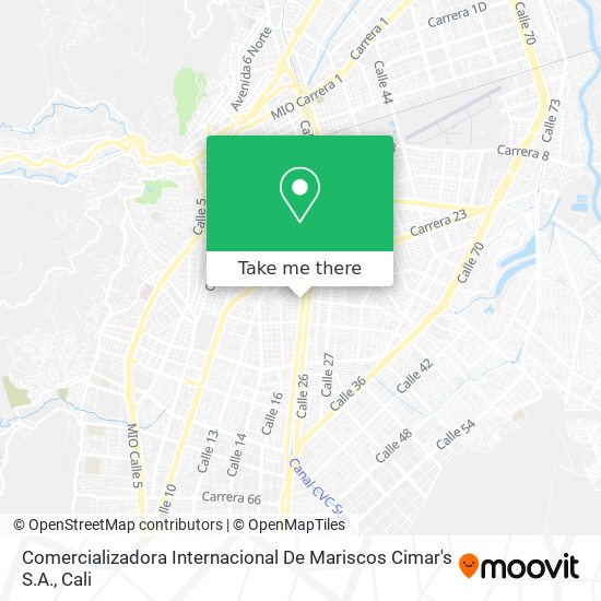 Comercializadora Internacional De Mariscos Cimar's S.A. map