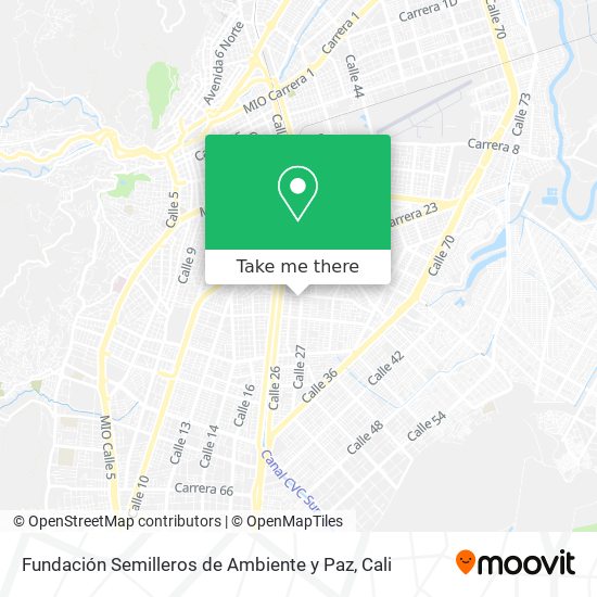 Mapa de Fundación Semilleros de Ambiente y Paz