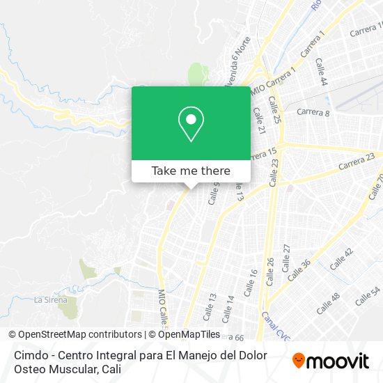 Cimdo - Centro Integral para El Manejo del Dolor Osteo Muscular map