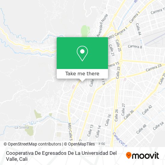 Cooperativa De Egresados De La Universidad Del Valle map