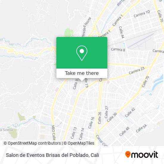 Salon de Eventos Brisas del Poblado map