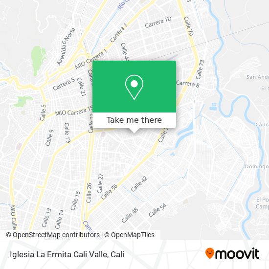 Mapa de Iglesia La Ermita Cali Valle