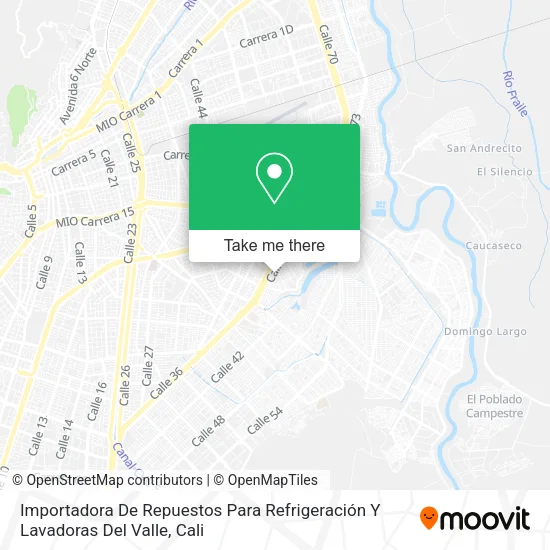 Importadora De Repuestos Para Refrigeración Y Lavadoras Del Valle map