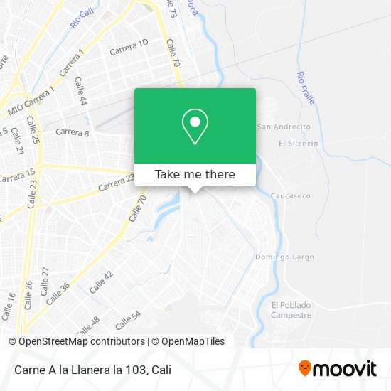Mapa de Carne A la Llanera la 103