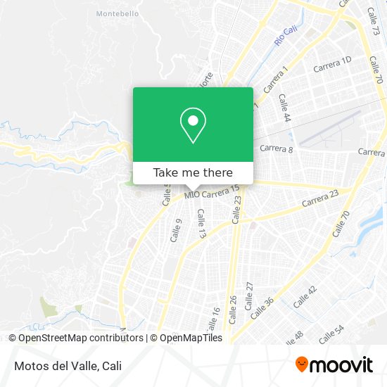 Motos del Valle map