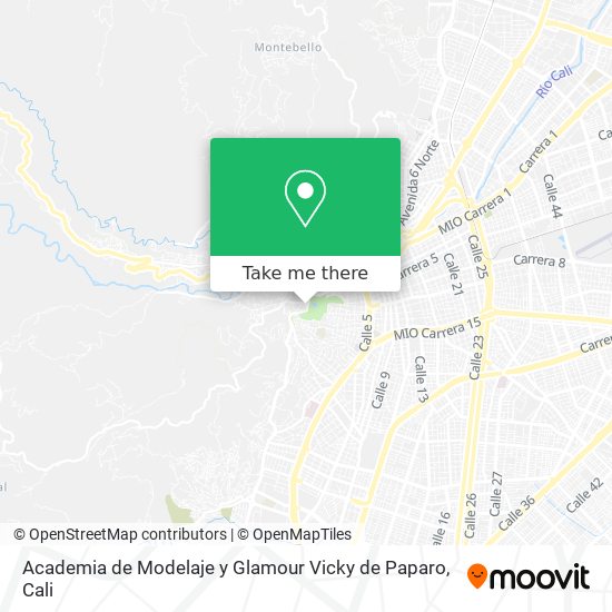 Mapa de Academia de Modelaje y Glamour Vicky de Paparo