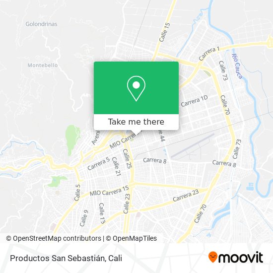 Productos San Sebastián map