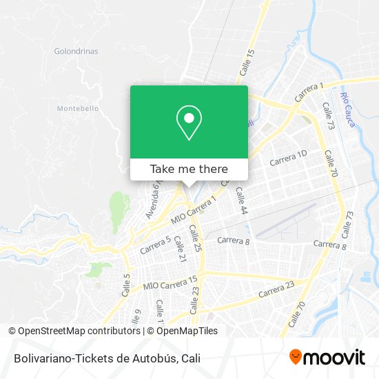 Mapa de Bolivariano-Tickets de Autobús