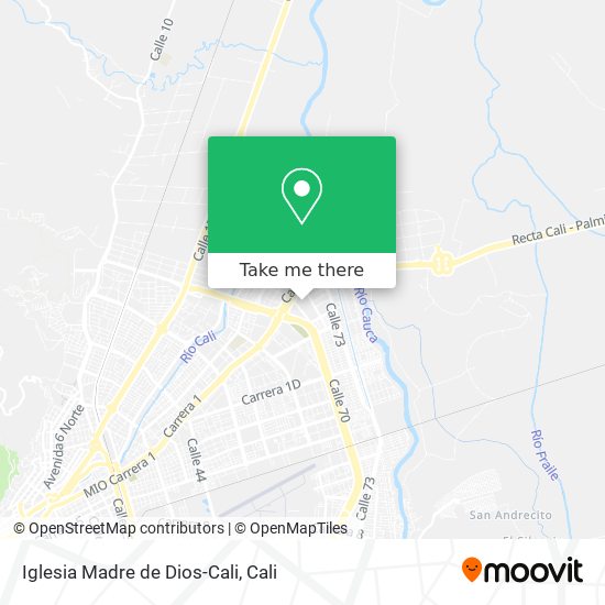 Iglesia Madre de Dios-Cali map