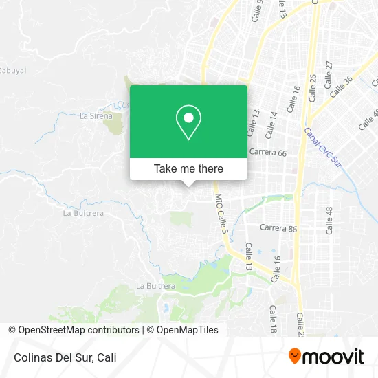 Mapa de Colinas Del Sur