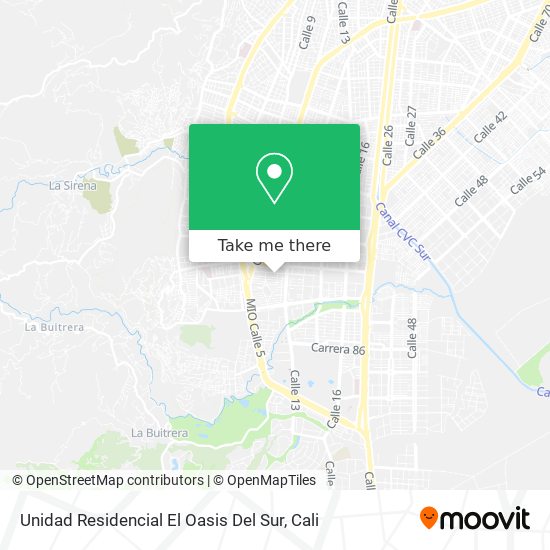 Mapa de Unidad Residencial El Oasis Del Sur