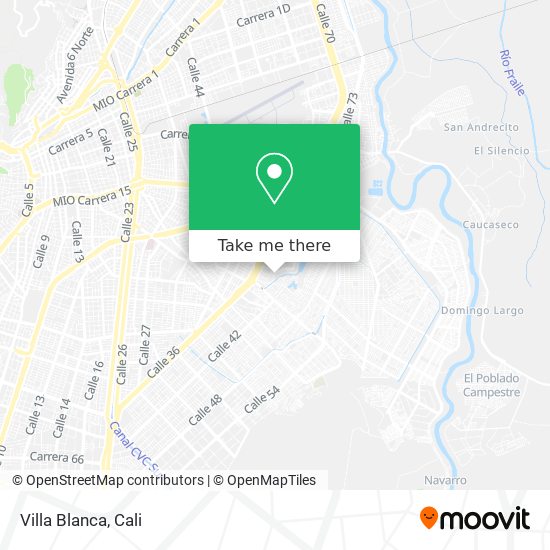 Villa Blanca map