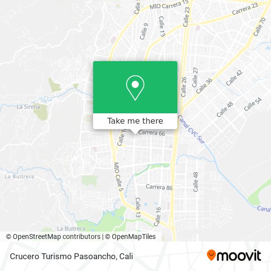 Crucero Turismo Pasoancho map