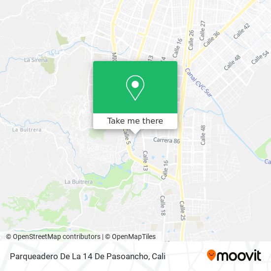Parqueadero De La 14 De Pasoancho map