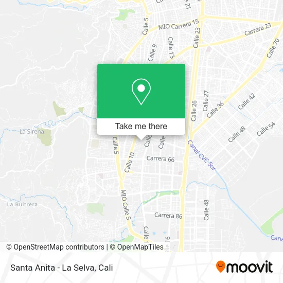 Santa Anita - La Selva map