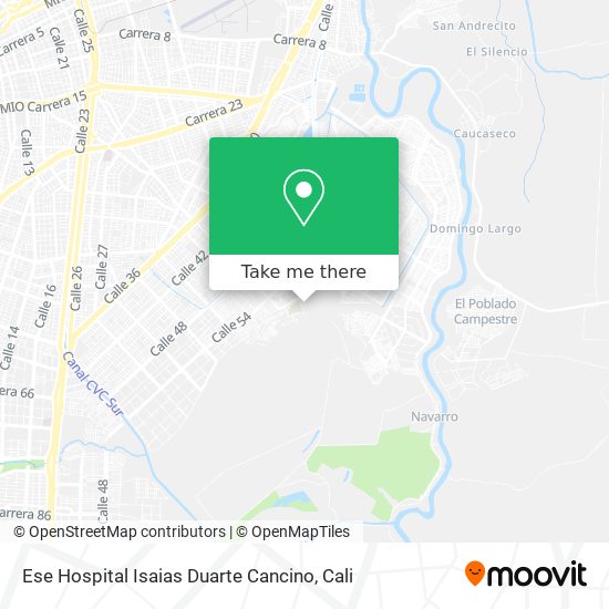 Ese Hospital Isaias Duarte Cancino map