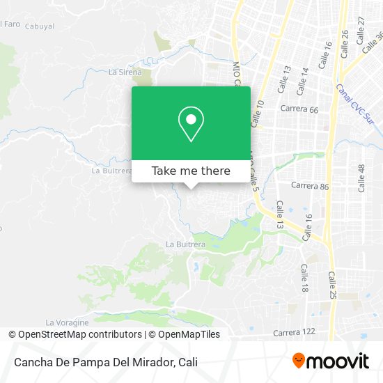 Cancha De Pampa Del Mirador map