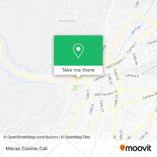 Mapa de Macao Cuisine