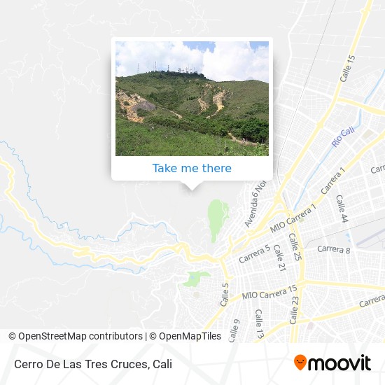 Cerro De Las Tres Cruces map