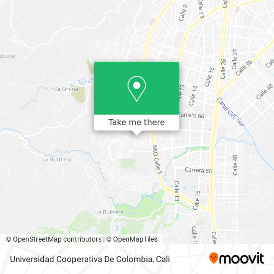 Universidad Cooperativa De Colombia map