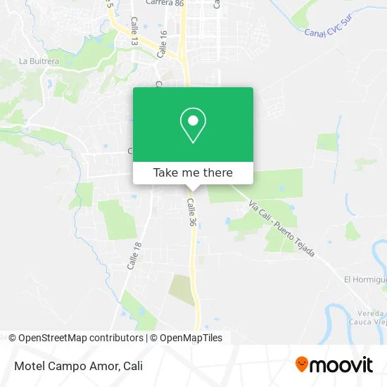 Motel Campo Amor map