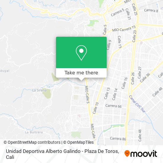 Mapa de Unidad Deportiva Alberto Galindo - Plaza De Toros