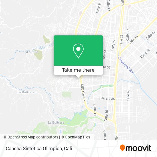 Cancha Sintética Olímpica map