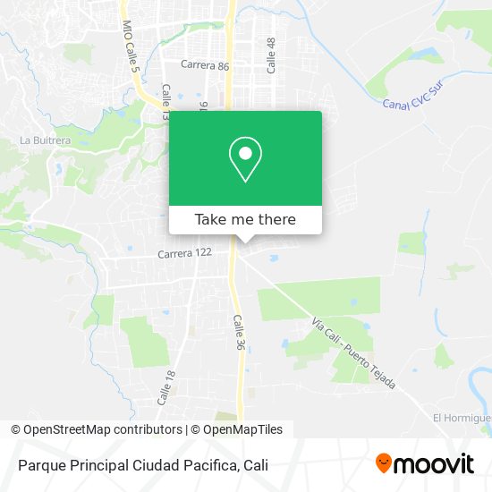 Mapa de Parque Principal Ciudad Pacifica