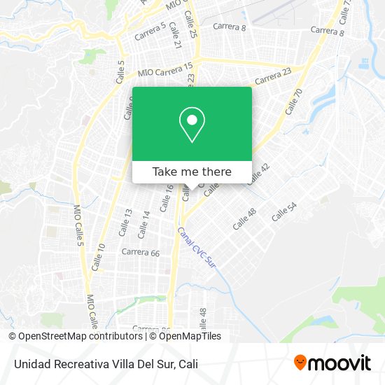 Unidad Recreativa Villa Del Sur map